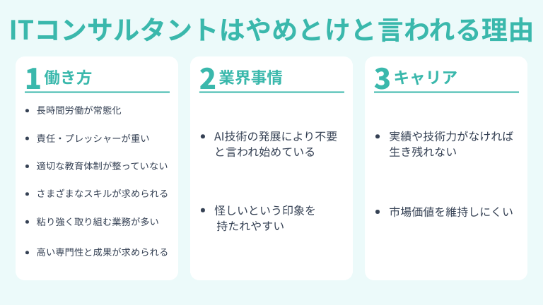 ITコンサルタントはやめとけと言われる理由
