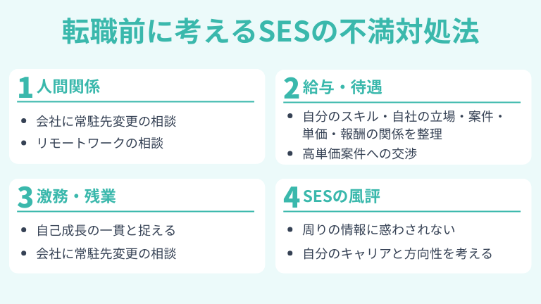 転職を早まらない方がいい？SESが抱く現場への不満対処法