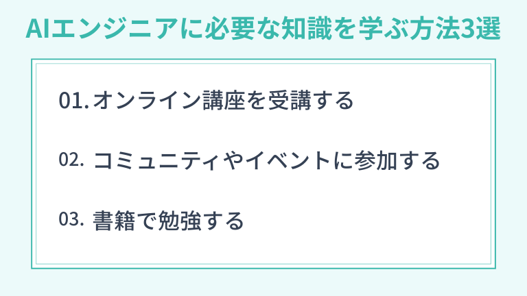 AIエンジニアに必要な知識を学ぶ方法3選