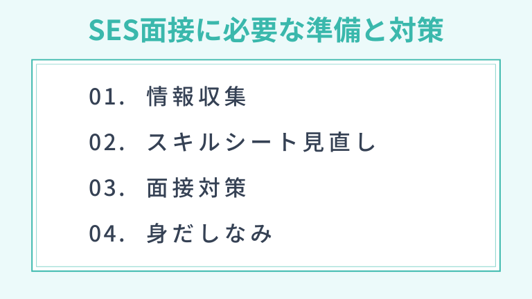 SES面接に必要な準備と対策