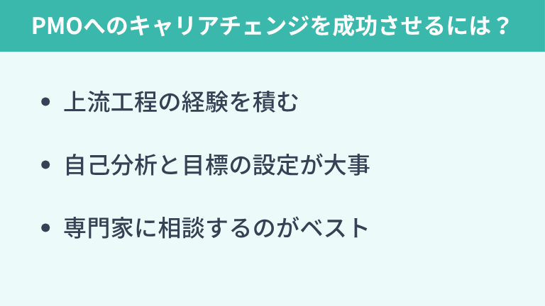 PMOへのキャリアチェンジを成功させるには?