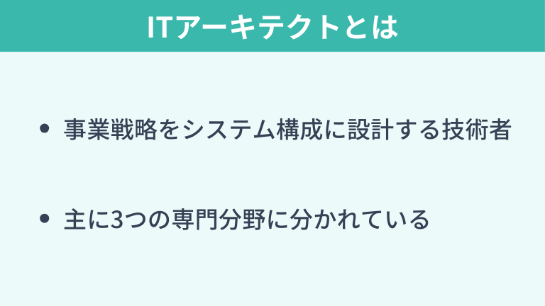 ITアーキテクトとは