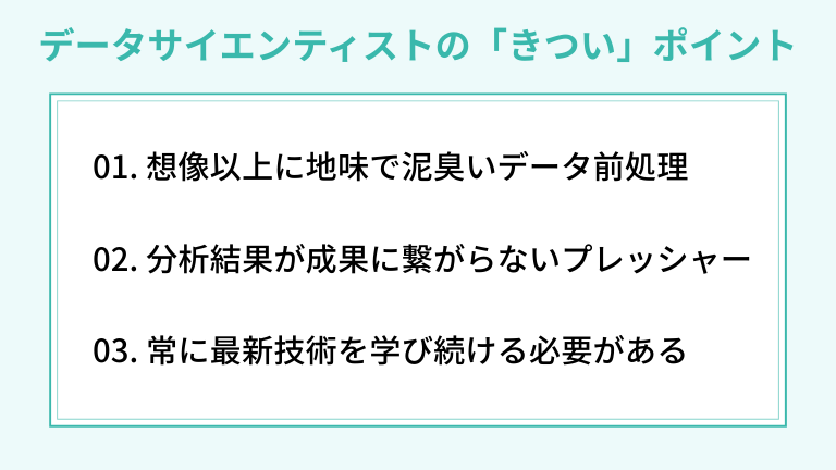 データサイエンティストの「きつい」ポイント
