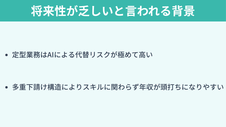 ヘルプデスクは将来性が乏しいと言われる背景
