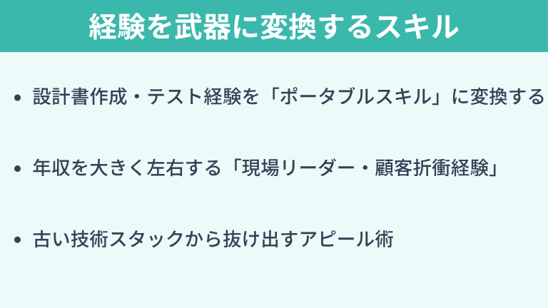 SEの経験を転職の武器に変換するスキルの棚卸し