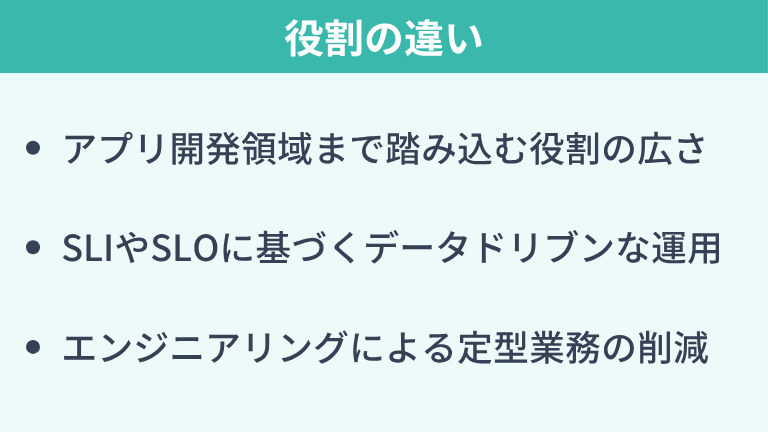 インフラエンジニアとSREの役割の違い