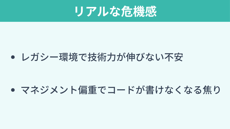 システムエンジニアが抱えるリアルな危機感