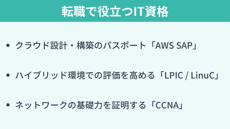 クラウドエンジニアへの転職で役立つIT資格