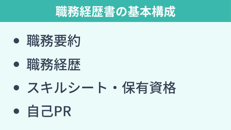 データベースエンジニアの職務経歴書の基本構成