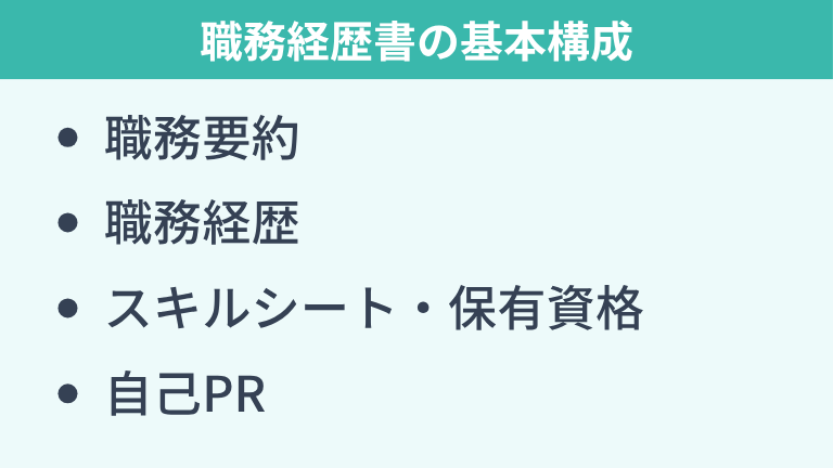 データサイエンティストの職務経歴書の基本構成