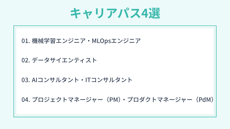 AIエンジニアから目指せるキャリアパス4選