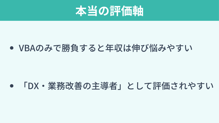 VBA単体での年収アップは厳しい?市場価値を決める本当の評価軸