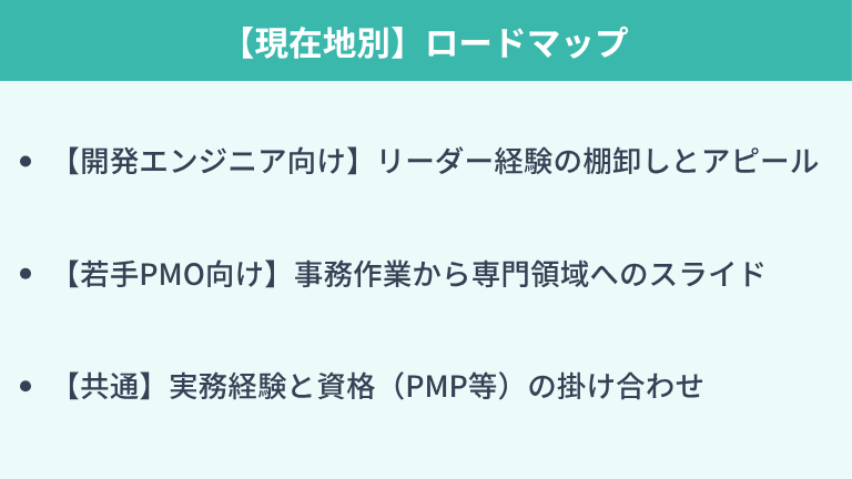 【現在地別】PMOがキャリアアップするためのロードマップ