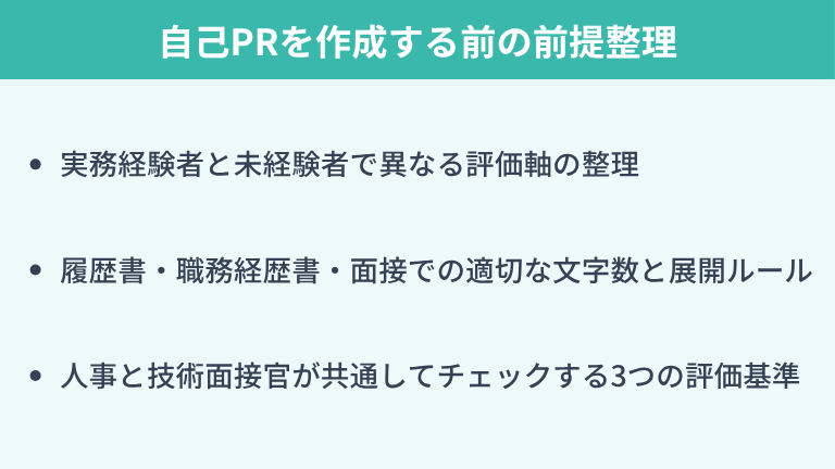 フロントエンドエンジニアの自己PRを作成する前の前提整理